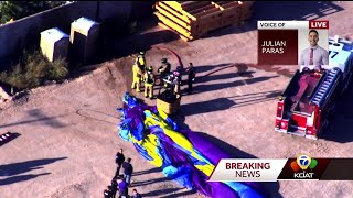 Balloon crashes catches fire in NW Albuquerque [upl. by Trillbee]