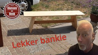 Steigerhouten bankjes voor bij de tuintafel maken [upl. by Idoc]