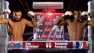 KSW Free Fight Salahdine Parnasse vs Ivan Buchinger [upl. by Ardnuasak]