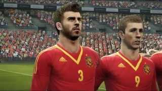 Spain  Italy National Anthems PES 2013 [upl. by Ahsinauj209]