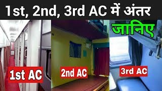 1st AC 2nd AC और 3rd AC में अंतर जानिए  1st AC 2nd AC 3rd AC Coach Difference [upl. by Naves897]