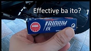 Yamaha Mio Gravis  Iridium spark plug ferrite beads amp open airbox cover installation [upl. by Shaff]