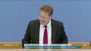 Bundespressekonferenz zum Klimaschutzgesetz in Berlin am 130519 [upl. by Animehliw398]