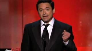 Robert Downey Jr Salutes Warren Beatty [upl. by Claud]