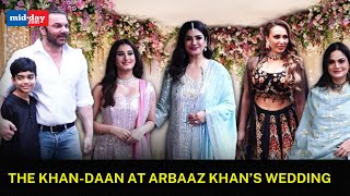 Arbaaz Khan Wedding Watch Salman Khan familys stylish arrival at the wedding [upl. by Ybba]