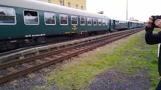 Abfahrt Dampfzug mit Grünem Anton nach Ebersbach von Bahnhof Rumburg [upl. by Asiled]