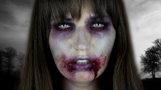 Easy ZOMBIE Halloween Makeup that ANYONE can do Affordable amp Awesome [upl. by Ninaj]