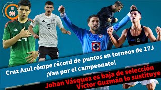 Cruz Azul rómpe récord de puntos es el máximo favorito al título  Johan Vásquez baja de selección [upl. by Jaine720]