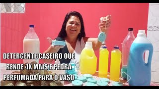 Detergente Caseiro que Rende 4x Mais e Pedra Perfumada para o Vaso Tutoriais Completos [upl. by Dail]