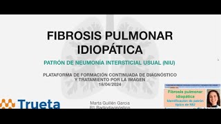 617 Fibrosis pulmonar idiopática  identificación de patrón típico de NIU [upl. by Nwahsuq]