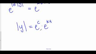 Solving the Differential Equation dydt  ky [upl. by Calloway]