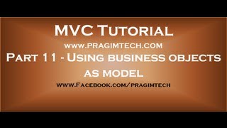 Part 11 Using business objects as model in mvc [upl. by Enilehcim]