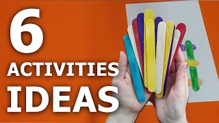 6 DIFFERENT ACTIVITIES IDEAS  5 Year Old Learning Activities At Home [upl. by Sunev]