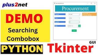 Searching options of Tkinter Combobox [upl. by Ecenaj427]