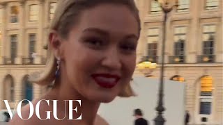 Gigi Hadid Behind The Scenes  Vogue World Paris [upl. by Adamsen]