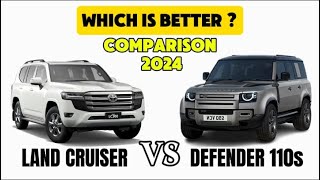 Toyota Land Cruiser LC300 vs Land Rover defender 110s 2024  Comparison 2024 [upl. by Kruger]