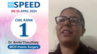 1st Rank CML MCH Plastic Surgery INISS April 2024 Dr Amita Chaudhary iniss [upl. by Bran567]