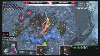 스타리그 Sasha Hostyn vs 전태양 챌린지 32강 1세트 EsportsTV [upl. by Ahseinaj]