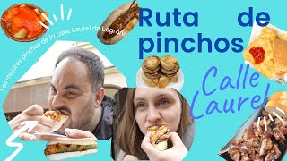 🍽 Ruta de PINCHOS en la CALLE LAUREL de LOGROÑO en La Rioja 🍷 [upl. by Nissa545]