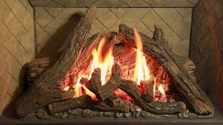 Valor H6 Gas Fireplace  Traditional Logs and Herringbone Liner [upl. by Acireit]