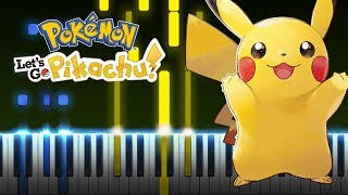 GYM TRAINER BATTLE THEME Pokémon Let’s Go Pikachu EASY Piano Tutorial [upl. by Utley]