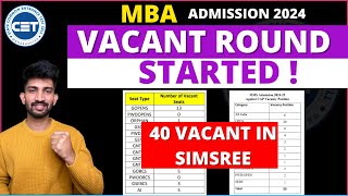 MBA Vacant Round Process Started 2024  How to Check Vacant Seats of Colleges [upl. by Enyrhtac]