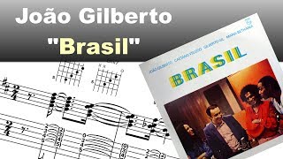 João Gilberto  quotAquarela Do Brasilquot  Virtual Guitar Transcription by Gilles Rea [upl. by Absalom502]