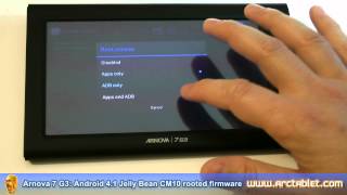 Arnova 7 G3 running Android 41 Jelly Bean CM10 CWM [upl. by Merp]