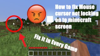 How to Fix Mouse not Locking on to Game Screen  Sea of thieves Minecraft and others [upl. by Eifos315]