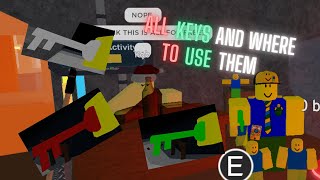 All key locations and where to use them roblox Infectious smile2024 [upl. by Narib]