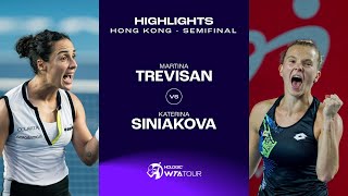 Martina Trevisan vs Katerina Siniakova  2023 Hong Kong Semifinal  WTA Match Highlights [upl. by Aggappora]