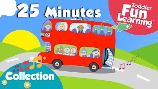 Wheels on the Bus amp More Toddler Songs  Nursery Rhymes Collection  Toddler Fun Learning [upl. by Littlejohn]