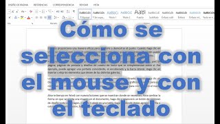 Cómo seleccionar texto con el teclado y con el mouse [upl. by Teuton495]