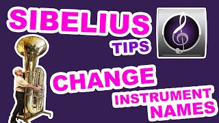 SHOW FULL INSTRUMENT NAMES IN SCORE  Sibelius Tutorial  Composers Guide [upl. by Eikcuhc]