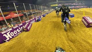 Hoosier Arenacross Rd11 Moline 450 Beginner Heat Race [upl. by Onej]