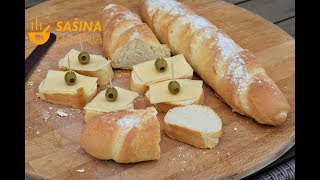 Grčki kruh recept Greek Bread Recipe Ελληνικό ψωμί  Sašina kuhinja [upl. by Anaehs]