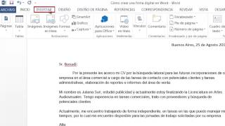 Cómo crear una firma digital en Word [upl. by Socha]