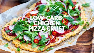 Chicken Pizza Crust  Keto LowCarb AsianInspired [upl. by Preston247]