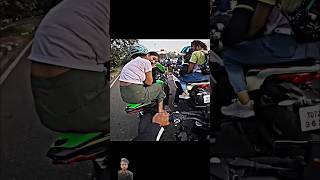 Ladki der gai🏍️😂 automobile girlreaction rider kawasakininja ninja motovlog trending viral [upl. by Olpe]