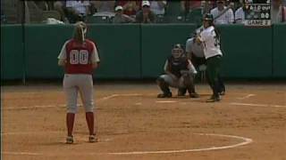 1 Alabama v Hawaii softball May 30 2010 super regional Jenna Rodriguez [upl. by Ahker181]