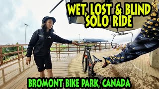 WET LOST amp BLIND Solo Ride at BERMINATOR Trail in Bromont Bike Park Canada mtb subscribeinsta360 [upl. by Enaenaj244]