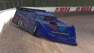 First ever dirt late model race at Eldora on Iracing Crazy 4 wide racing [upl. by Dieter506]