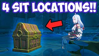 4 SPECIAL SIT Locations for Hidden Chest Enkanomiya Genshin Impact [upl. by Arramahs]