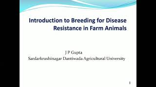 Introduction to Breeding for Disease Resistance in Farm Animals [upl. by Rice]