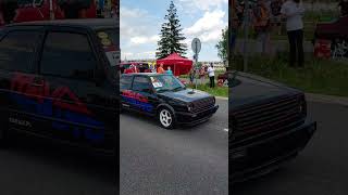 Volkswagen Golf Mk2 GTI with a VR6 engine makes deep and loud induction noise  Drag Race Przemyśl [upl. by Pederson]