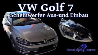 VW Golf 7 Scheinwerfer Ausund Einbau  Tutorial [upl. by Kahle]