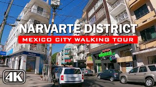 Colonia Narvarte 🇲🇽 Ciudad de México  4K Walking Tour [upl. by Maryellen111]