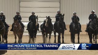 Local police officers and horses partake in national training ahead of RNC [upl. by Harlamert694]