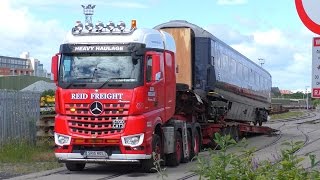 Belmond sleeper coach quotLeitrimquot being unloaded amp shunted  North Wall Dublin 272016 [upl. by Asirram]