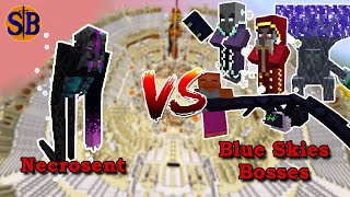 Necrosent Enderling Invaders vs Blue Skies Bosses  Minecraft Mob Battle [upl. by Ainel]